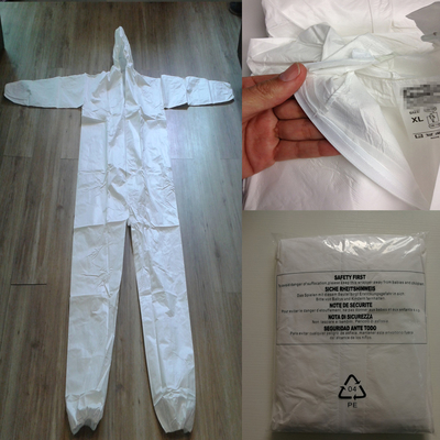 Serupa Tyvek SMS Disposable Protective Coverall Non Woven Protective Coverall Suit