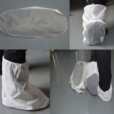 Sepatu Booties Rumah Sakit Sekali Pakai Panjang Meliputi Bedah Tahan Air Non Selip Putih
