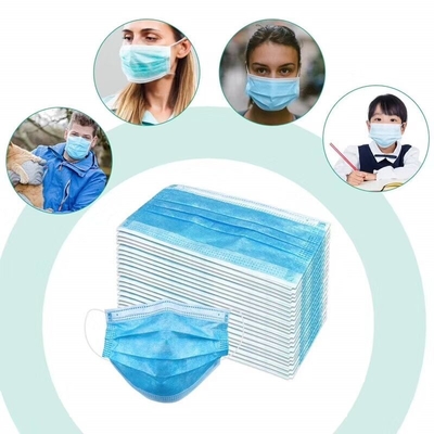 Biru Hitam Putih Pink Dewasa Non Woven Masker Wajah 3 Lapisan Medis