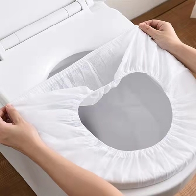 Penutup Kursi Toilet Sekali Pakai Tahan Air Untuk Hotel Perjalanan Non Woven