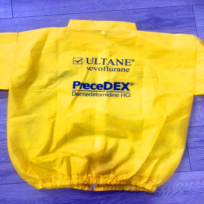 PP PU Non Woven Jacket Jas Lab Sekali Pakai 12gsm