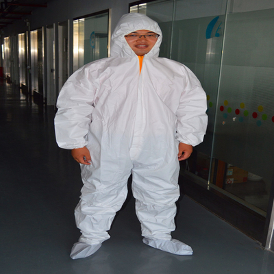 Coverall Non Woven Putih Sekali Pakai Tipe 3b 4b Setelan Sekali Pakai Putih