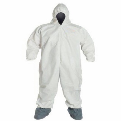Tipe 3b 4b Pakaian Pelindung Sekali Pakai Coverall Putih