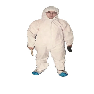 Full Body Unisex Zipper Coveralls sekali pakai dengan perlindungan tingkat