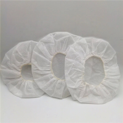 50pcs/tas Kain Putih Non Woven Cover Headphone sekali pakai Melindungi Headphone Dari Bulu Dan Kotoran