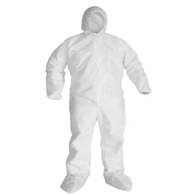 A Level Protective Putih Full Body Coveralls / Perlindungan Seluruh