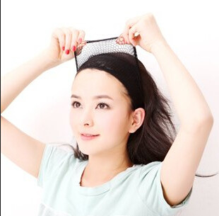 Black Mesh OEM Disposable Hair Nets 50cm Hair Nets Untuk Katering