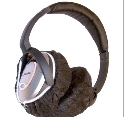 OEM MRI Headphone Meliputi Muff Headphone Nonwoven Meliputi Hitam