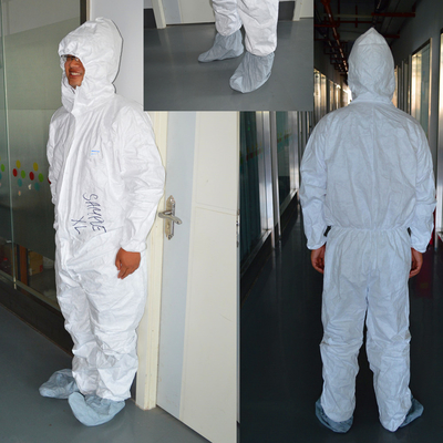 Microporous Non Woven Sekali Pakai Coverall PP 20gsm Sampai 90gsm