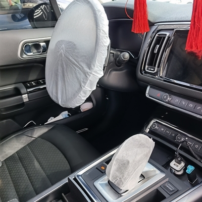 Penutup Roda Kemudi Mobil Non Woven Plastik Sekali Pakai 0.02mm