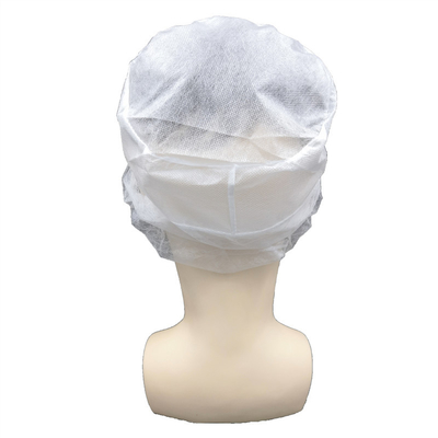 Penutup Kepala Sekali Pakai Peaked Non Woven Caps Dengan Snood