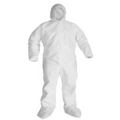 Microporous Overall Pakaian Kerja Sekali Pakai Coverall Tipe 5 Tipe 6