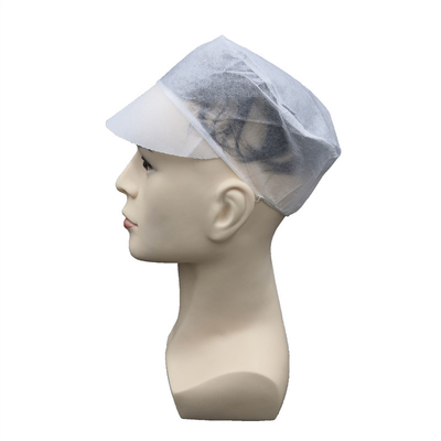 Topi Pekerja Sekali Pakai Non Woven Putih Dengan Snood